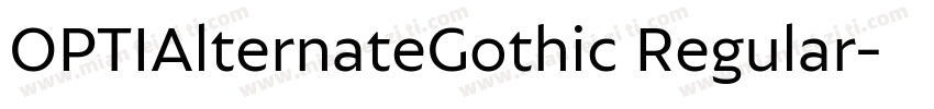OPTIAlternateGothic Regular字体转换
